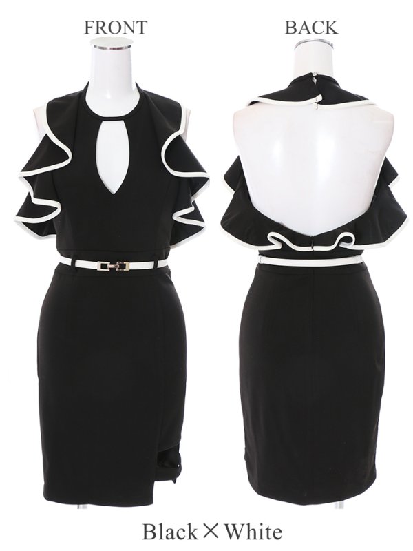 画像6: 【Andy GLAMOROUS/アンディグラマラス】フリルデザイン/カットアウト/タイト/キャバドレス[OF05]