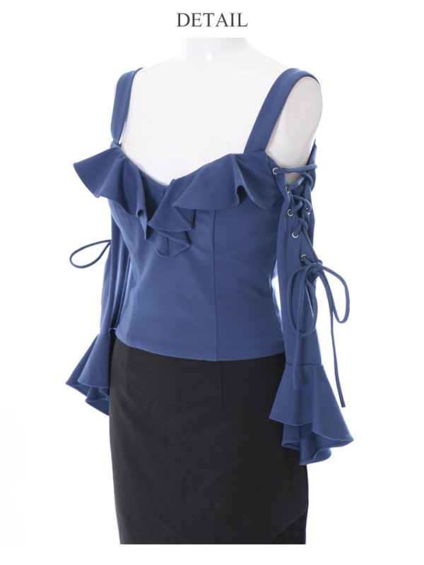 画像5: 【Andy GLAMOROUS/アンディグラマラス】カットアウト/バイカラー/レースアップ/セットアップ/ミニドレス /キャバドレス[OF05]