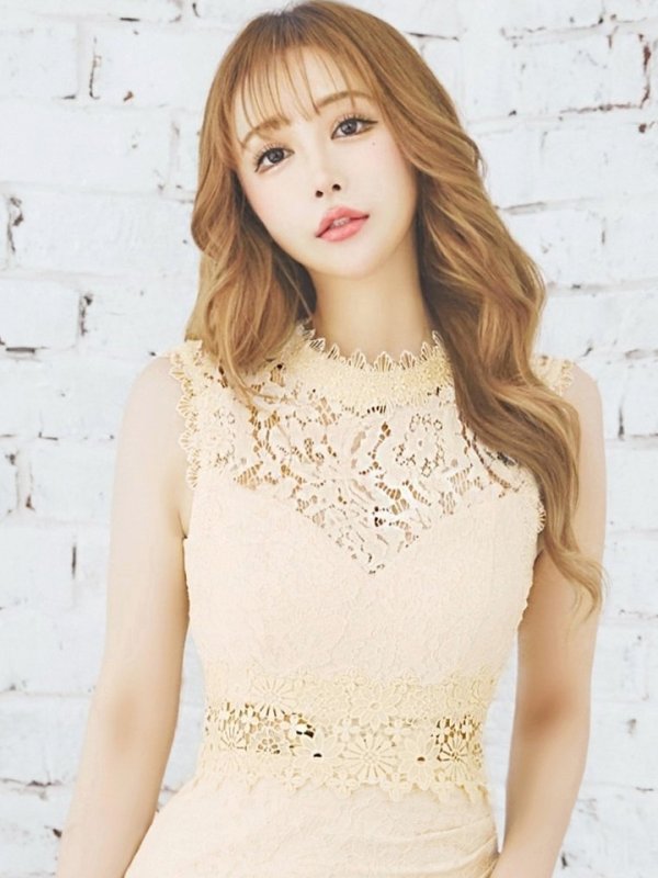 画像5: Lサイズあり【UNA VALERIE / ウナヴァレリェ】総レース/ ハイネック/ ノースリーブ/ マーメイド/ ロングドレス/ キャバドレス[OF05]