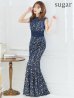 画像43: Lサイズあり【UNA VALERIE / ウナヴァレリェ】総レース/ ハイネック/ ノースリーブ/ マーメイド/ ロングドレス/ キャバドレス[OF05]