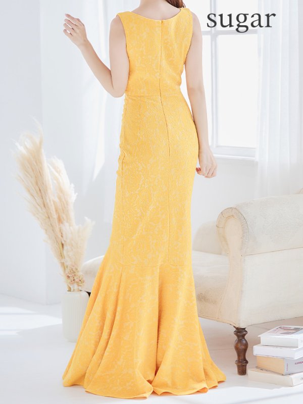 画像36: Lサイズあり【UNA VALERIE / ウナヴァレリェ】マーメイド/ 総レース/ Vネック/ ノースリーブ/ タック/ ロングドレス/ キャバドレス[OF05]