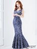 画像25: Lサイズあり【UNA VALERIE / ウナヴァレリェ】マーメイド/ 総レース/ Vネック/ ノースリーブ/ タック/ ロングドレス/ キャバドレス[OF05]