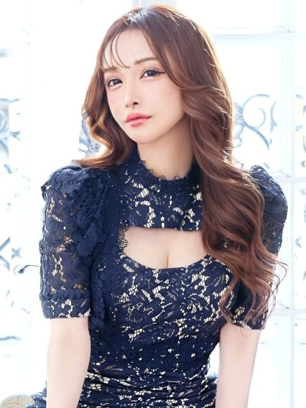 画像34: Lサイズあり【UNA VALERIE / ウナヴァレリェ】  総レース/ バストカットアウト/ 袖あり/ 半袖/ マーメイド/ ロングドレス/ キャバドレス long[OF05]