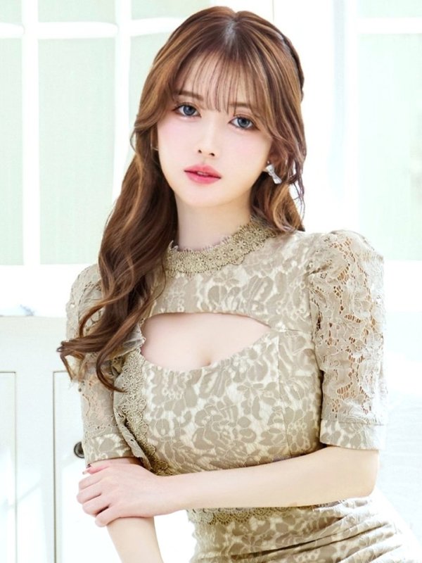 画像39: Lサイズあり【UNA VALERIE / ウナヴァレリェ】  総レース/ バストカットアウト/ 袖あり/ 半袖/ マーメイド/ ロングドレス/ キャバドレス long[OF05]