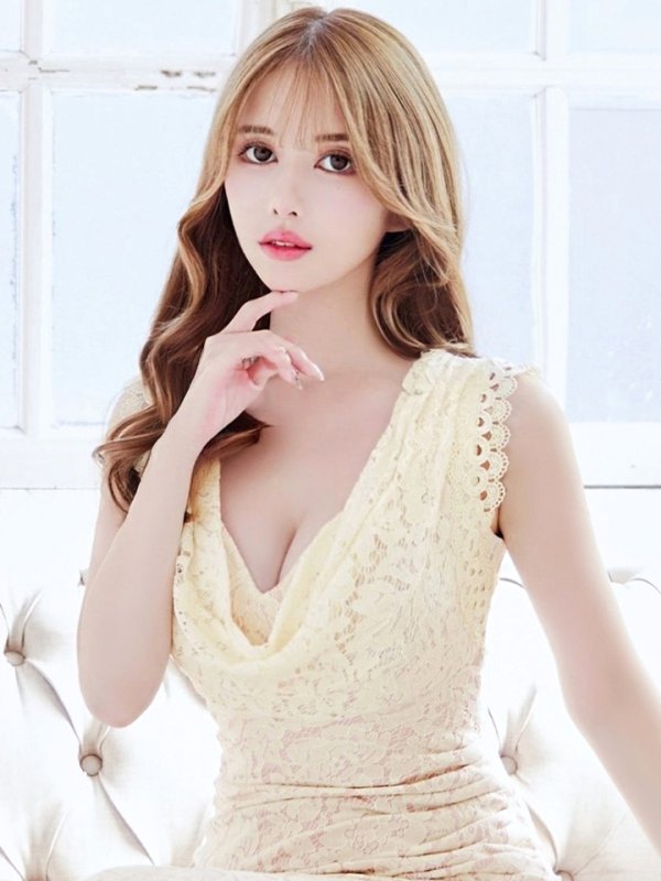 画像31: 【UNA VALERIE / ウナヴァレリェ】 フラワーレース / ドレープ/ ウエストタック/ ノースリーブ/ マーメイド/ ロングドレス/ キャバドレス long[OF05]