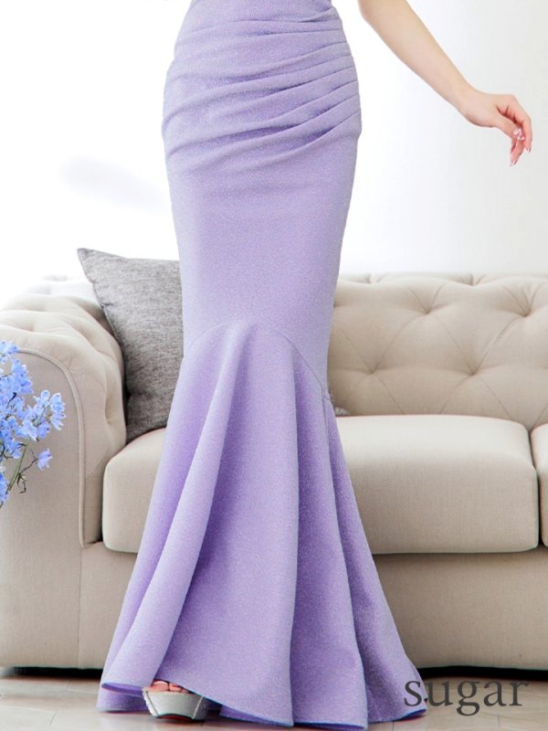 画像11: 【UNA VALERIE / ウナヴァレリェ】  マーメイド/ タック/ パール/ ラメ/ ワンカラー/ アメスリ/ ロングドレス/ キャバドレス long[OF05]