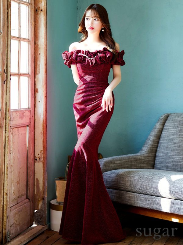 ブラックバーガンディ モデル:ゆめ 身長:160cm:8号(Sサイズ)