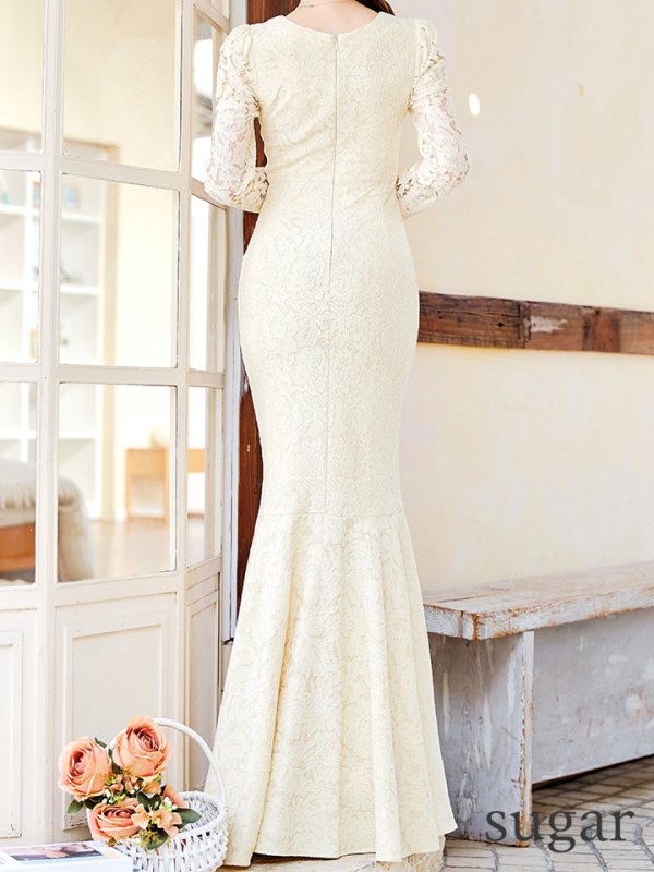 ライトベージュ モデル:ゆめ 身長:160cm 着用サイズ:8号(Sサイズ)