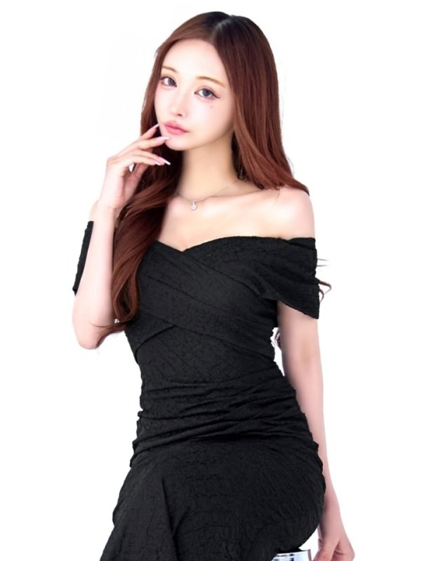 ブラック モデル:真優川咲 身長:158cm:Sサイズ