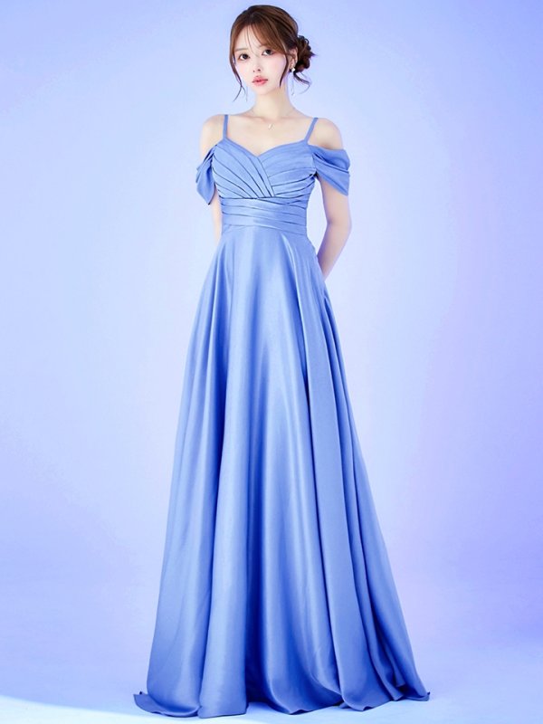 ブルーラベンダー モデル：ゆめ　身長：160cm　着用サイズ：8号(Sサイズ)