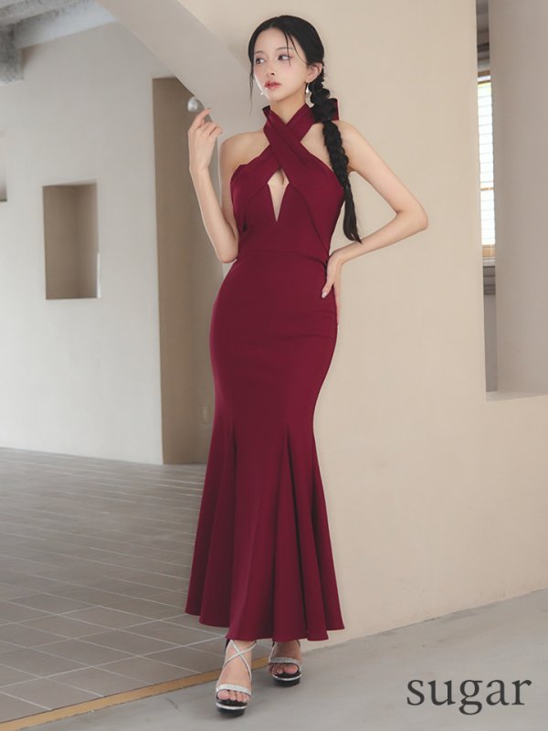 ワインレッド モデル：まおちゃる　身長：158cm　着用サイズ：Sサイズ