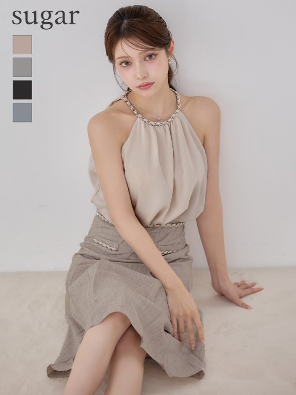 ベージュ　モデル：ももか　身長：156cm　着用サイズ：Sサイズ