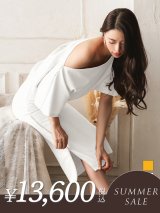 【サマーセール開催中！! 】XSサイズあり【Veautt/ヴュート】2WAYショルダー/ セパレート/ サイドジップ/ ZIP/ タイト/ ひざ丈/ ミディアム/ キャバドレス[OF05]