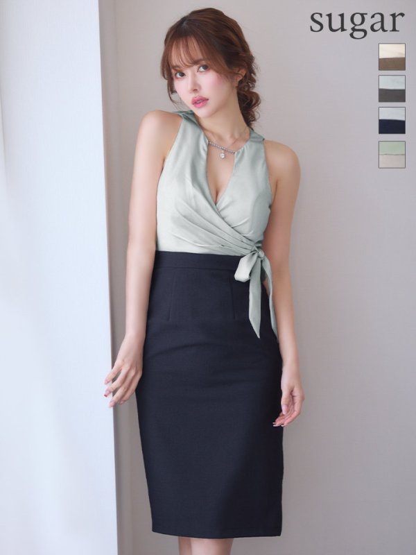 ブルー×ネイビー　モデル：ゆめ　身長：160cm　着用サイズ：Sサイズ