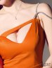 オレンジ モデル：ゆめ　身長：160cm　着用サイズ：XSサイズ