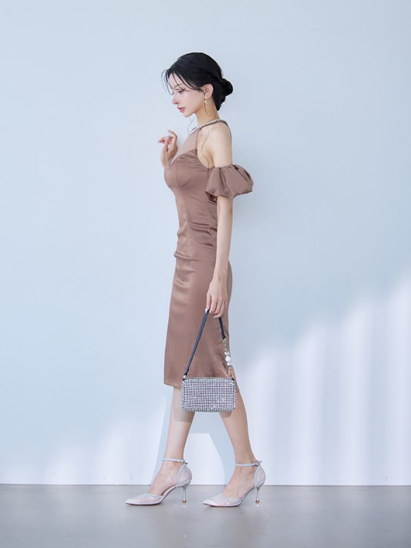 モカピンク　モデル：まおちゃる　身長：158cm　着用サイズ：XSサイズ