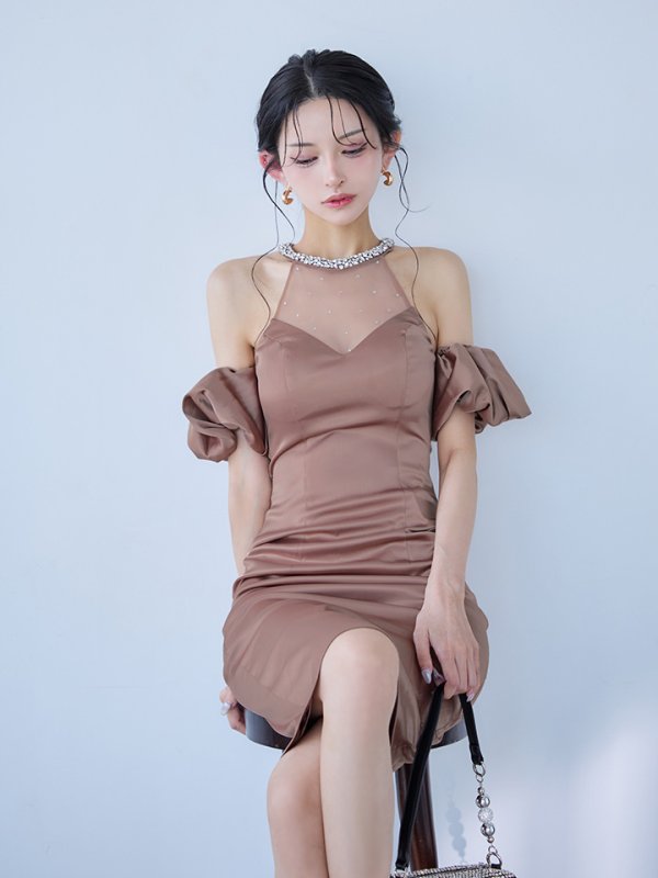 モカピンク　モデル：まおちゃる　身長：158cm　着用サイズ：XSサイズ