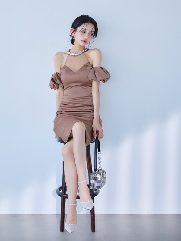 モカピンク　モデル：まおちゃる　身長：158cm　着用サイズ：XSサイズ