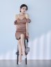 モカピンク　モデル：まおちゃる　身長：158cm　着用サイズ：XSサイズ