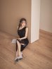 ブラック　モデル：朝陽凪　身長：156cm　着用サイズ：Sサイズ