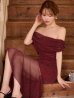 ワインレッド　モデル：ゆめ　身長：160cm　着用サイズ：XSサイズ