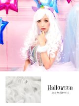 【ハロウィンコスプレ/小物】ホワイトフルウィッグ【フリーサイズ/1カラー】[HC02] W001231