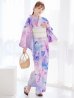 画像43: パステル水彩フラワーアンニュイ浴衣【浴衣３点セット 浴衣/帯/下駄】OBI-siwa-200-kj-13-OW / HIMO-906-yn-PEARL / HEKO-800-sb-5-W / YA-1002-kj-PL / GETA-01-kj-3-IV/ [YMT]