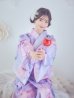 画像3: パステル水彩フラワーアンニュイ浴衣【浴衣３点セット 浴衣/帯/下駄】OBI-siwa-200-kj-13-OW / HIMO-906-yn-PEARL / HEKO-800-sb-5-W / GETA-01-kj-3-IV/ [YMT]