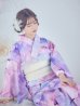 画像4: パステル水彩フラワーアンニュイ浴衣【浴衣３点セット 浴衣/帯/下駄】OBI-siwa-200-kj-13-OW / HIMO-906-yn-PEARL / HEKO-800-sb-5-W / GETA-01-kj-3-IV/ [YMT]