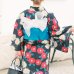 画像5: 【浴衣セール】【即日発送】【浴衣】黒地×花模様浴衣セット（19obi-11/19himo-BL/Yheko-030-WH /CG-16-R）[HC03]