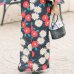 画像6: 【浴衣セール】【即日発送】【浴衣】黒地×花模様浴衣セット（19obi-11/19himo-BL/Yheko-030-WH /CG-16-R）[HC03]