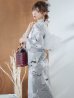 画像12: 【即日発送】グレー水墨風ダリア浴衣【浴衣３点セット 浴衣/帯/下駄】OBI-siwa-200-kj-6-W / HIMO-900-yn-4-GYxGY / HEKO-800-sb-5-WH / YA-72-kn-Y / YA-74-kn-LGY / GETA-01-kj-3-IV / [YMT]