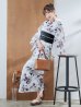 画像15: 【即日発送】ニュアンスモノトーンフラワー浴衣 OBI-siwa-200-kj-1-B / HIMO-900-yn-4-GYxGY / HEKO-800-sb-5-WH / YA-73-kn-GY / GETA-01-kj-3-IV/ [YMT]