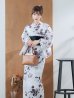 画像18: 【即日発送】ニュアンスモノトーンフラワー浴衣 OBI-siwa-200-kj-1-B / HIMO-900-yn-4-GYxGY / HEKO-800-sb-5-WH / YA-73-kn-GY / GETA-01-kj-3-IV/ [YMT]