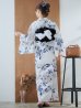画像6: 【即日発送】ニュアンスモノトーンフラワー浴衣【浴衣３点セット 浴衣/帯/下駄】OBI-siwa-200-kj-1-B / HIMO-900-yn-4-GYxGY / HEKO-800-sb-5-WH / YA-73-kn-GY / GETA-01-kj-3-IV/ [YMT]
