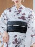 画像20: 【即日発送】ニュアンスモノトーンフラワー浴衣 OBI-siwa-200-kj-1-B / HIMO-900-yn-4-GYxGY / HEKO-800-sb-5-WH / YA-73-kn-GY / GETA-01-kj-3-IV/ [YMT]