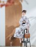 画像9: 【即日発送】ニュアンスモノトーンフラワー浴衣 OBI-siwa-200-kj-1-B / HIMO-900-yn-4-GYxGY / HEKO-800-sb-5-WH / YA-73-kn-GY / GETA-01-kj-3-IV/ [YMT]