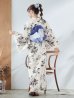 画像17: 【即日発送】水彩風モノトーンフラワー浴衣 OBI-g-500-kj-9-NV / HIMO-900-yn-4-GYxGY / HEKO-800-sb-5-WH / YA-953-kn-BL / YA-1081-kj-BL / GETA-01-kj-3-IV[YMT]