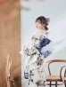 画像3: 【即日発送】水彩風モノトーンフラワー浴衣 OBI-g-500-kj-9-NV / HIMO-900-yn-4-GYxGY / HEKO-800-sb-5-WH / YA-953-kn-BL / YA-1081-kj-BL / GETA-01-kj-3-IV[YMT]