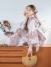 画像1: 【即日発送】ピンクベージュフラワー浴衣【浴衣３点セット 浴衣/帯/下駄】OBI-siwa-202-ok-5-IV / HIMO-900-yn-7-MOC / HEKO-800-sb-5-WH / YA-74-kn-MVPL / GETA-02-ok-4-MOC / [YMT] (1)