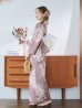 画像15: 【即日発送】ピンクベージュフラワー浴衣【浴衣３点セット 浴衣/帯/下駄】OBI-siwa-202-ok-5-IV / HIMO-900-yn-7-MOC / HEKO-800-sb-5-WH / YA-74-kn-MVPL / GETA-02-ok-4-MOC / [YMT]