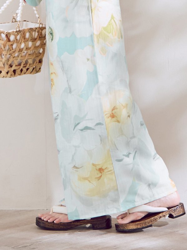 画像21: ニュアンス牡丹ペールトーン浴衣【浴衣３点セット 浴衣/帯/下駄】[YMT]