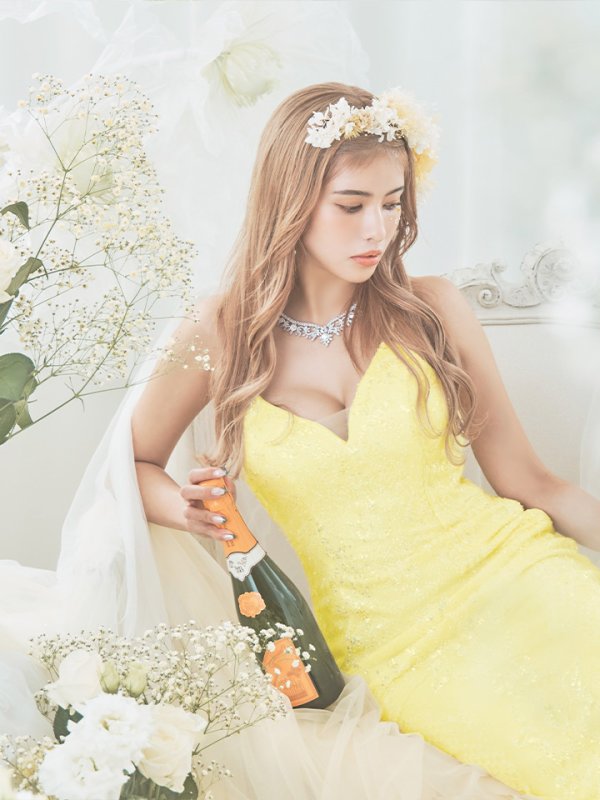 画像14: 【KIKO/関西コレクション着用】【Lip line/リップライン】スパンコール刺繍/ キャミソール/ チュール/ マーメイド/ ロングドレス/ キャバドレス long[HC03]