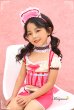 画像2: 【即日発送】アメリカンウェイトレキッズ女の子用（子供衣装ピンク）《ハロウィンコスプレ3点セット》【Malymoon/マリームーン】[HC02] 3540kidsML (2)