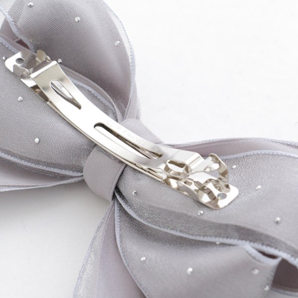 画像9: 【アクセサリー：バレッタ】ビジューシフォンリボンバレッタ【4カラー】[OF02]