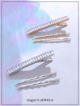 【アクセサリー：ヘアピン】クリアビジューヘアピン【2カラー】[OF02]
