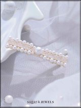 【アクセサリー：ヘアピン】パールリボンヘアクリップ【1カラー】[OF02]