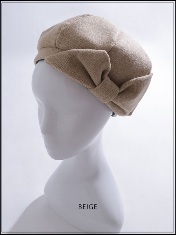 画像2: 【帽子】サイドリボンベレー帽【1カラー】[OF02] 