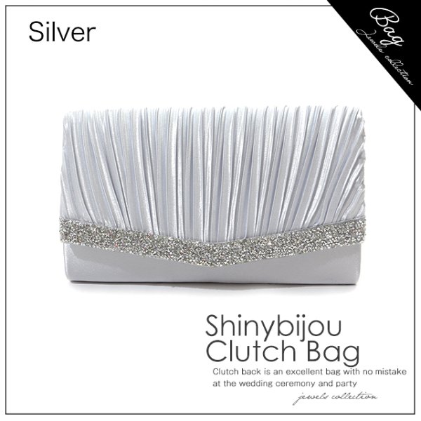 画像4: シャイニービジュークラッチバック【Fサイズ/3カラー】[OF04]