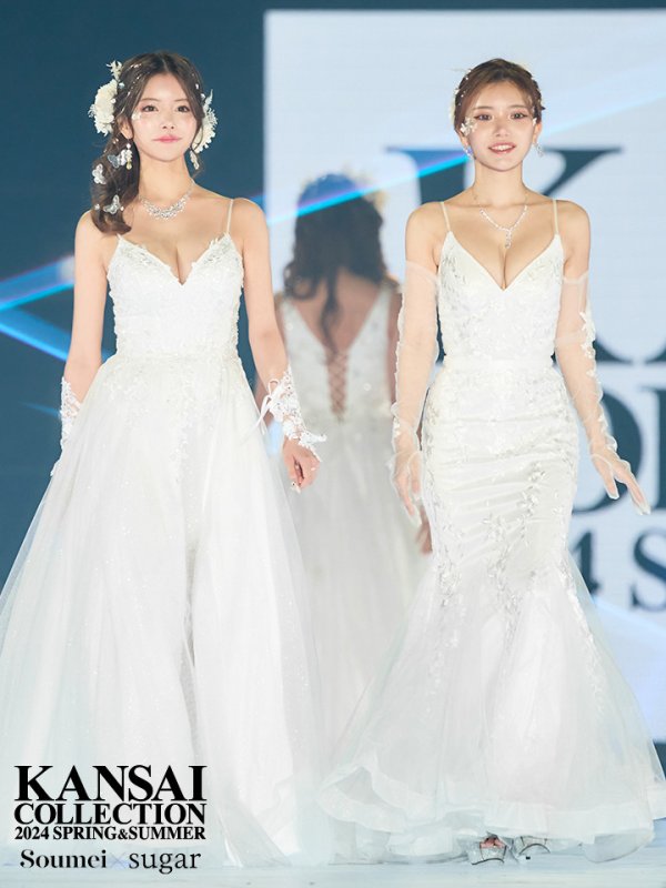 画像3: 【華/関西コレクション着用】【Lip line/リップライン】スパンコール刺繍/ キャミソール/ ラメ/ チュール/ フレア/ Aライン/ ロングドレス/ キャバドレス long[HC03]